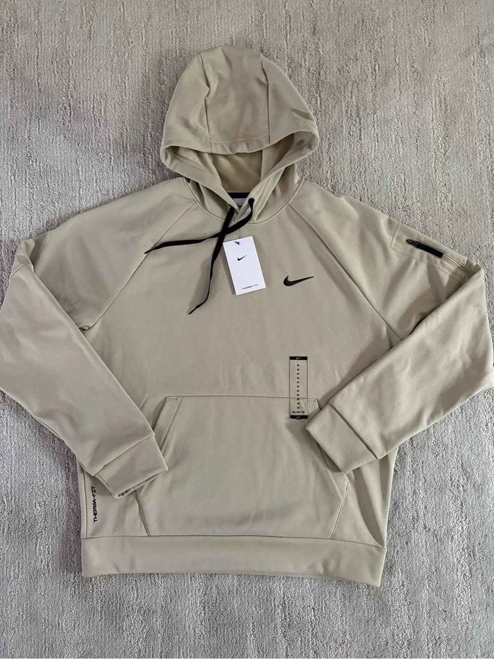 NWT Nike Therma-FIT Pullover Hoodie Desert Khaki Beige Mens M Gorpcore